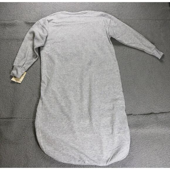New Vintage Bold Spirit Sears Nightgown L Gray Embroidered 3D Textured Rabbits - Picture 2 of 8